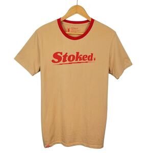 Dutch Bros Men's Women's Unisex Stoked Ringer Short Sleeve T-Shirt Size Medium